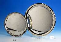 MenÜteller, 925er Silber, Wilkens Bremen, D. ca. 27 cm, Gew. ca. 460 g