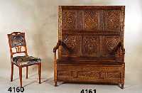 2 SalonstÜhle, deutsch, um 1900/05, reiner abstrakt floraler Jugendstil, Nußbaum auf Mahagoni gebeizt, restauriert, Bezug sekundÄr, ...