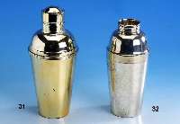 Cocktailshaker, 800er Silber, Reste alter Vergoldung, H ca. 22 cm, ca. 450 g