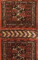 Doppeltasche Tekke, Rußland, um 1920, Wolle auf Wolle, ca. 46 x 28 cm, SchÄtzwert: 450.- EURO, EHZ: 2