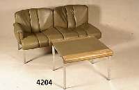 Sitzensemble, Schweiz, 1973, bestehend aus 5 Stuhlsesseln und 2 Beistelltischen, Girs- berger-eurochair, Rahmen Metall, Zierteile verchromt, ...