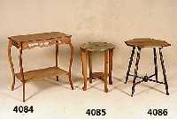 Beistelltisch, deutsch, um 1920, Gestell Eiche massiv, Platte Messing geprÄgt, sogenan- nter Rauchtisch, vielfach verwendbar, leichte ...