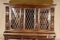 BÜcherschrank, deutsch, um 1925, Korpus Weichholz, Buche und Eiche massiv, Barockstil mit Renaissanceeinschlag, neue Sachlichkeit, Lisenen mit ...