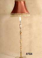 Stehlampe, deutsch, Messing mit Onyx und Plexiglas, Seidenschirm, klassizistisch, prunkvoll, leicht angeschmutzt, ehem. Neupreis ca. 400,- Euro, ...