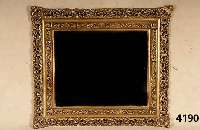 Spiegel im Prunkrahmen, nach dem Vorbild von 1880/90, Holz gestuckt, facettierter Spiegel , Rahmen 3-fach getreppt, sehr dekorativ, ca. 89x79 cm ...