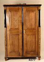 Schrank, deutsch, 1. HÄlfte 19. Jhd., Biedermeier, zweitÜrig, in der Mitte teilbar, Alters- und Gebrauchsspuren, ca. 186x125x52 cm