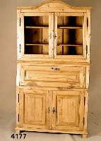 KlappsekretÄr mit Aufsatz, deutsch, um 1860, Kiefer, Front auf Rahmen gearbeitet, Inlets einfach getreppt, Zierleiste 3-fach getreppt, ...