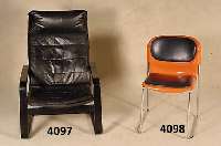 10 SchalenstÜhle, Westgermany, Herstellungs- jahr 1980, Design Gerd Lange, Modell Swing, SM 400 K,, Drabert, korallenfarben eingefÄrb- tes ...