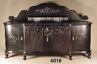 Anrichte, deutsch, um 1910/12, Barockstil mit Jugendstileinfluß und klassizistischen Elementen, Korpus z.T. Weichholz, Eiche massiv , ...