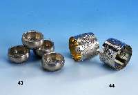 4 SalzschÄlchen, deutsch um 1900, 800er Silber, Hugo BÖhm, SchwÄbisch-GmÜnd, Rillendekor, orig.-GlaseinsÄtze best.