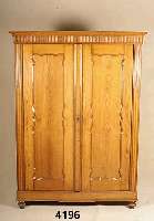 Schrank, deutsch, um 1870, Esche massiv, zweitÜrig, Alters-und Gebrauchsspuren, ca. 191x142x58 cm