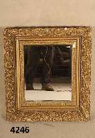 Spiegel, deutsch, um 1900, GrÜnderzeit, Rahmen Weichholz, mit Stuck goldfarben reich verziert, Stuck teilw. besch., Spiegel mit facettiertem Glas ...