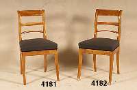 2 StÜhle, im Biedermeierstil, Kirschbaum massiv, nach altem Vorbild von 1830/40, gute Verarbeitung, sehr stabil, wohnfertig, H. ca. 90 cm, Sh. ...