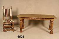 Tisch und 6 StÜhle, Flandern, um 1900, Eiche massiv, Eichefurnier, Tisch mit gedrechselten Beine, sparsam gerieft, StÜhle mit LÖwenver- zierung ...