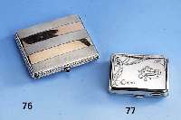 Zigarettenetui, deutsch, Pforzheim um 1900, Louis Kuppenheim, 800er Silber, teilvergoldet, guill. hervorragende QualitÄt, DrÜcker Saphir ...