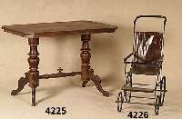 Kinderwagen, deutsch, um 1906/10, Eisen, einklappbares braunes Wachstuch, Wilhelm Besch , fÜr den Puppensammler hervorragend geeignet, ...