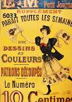 Werbeplakat fÜr "La Mode", Paris, um 1895, Farblithographie auf Papier, sekundÄr auf- gezogen, knickfaltig, ca.