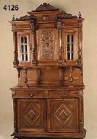 Vielzweckschrank, Belgien/Niederlande, um 1890 /1900, Korpus Weichholz, Buche, Front 3-fach gegliedert horizontal und vertikal, vorge- setzte ...