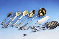 16 Vorlegeteile, Fa. Bruckmann & SÖhne, Heilbronn, 800er Silber, um 1900, best. aus: Spargelheber, 2 Saucenkellen, Suppenkelle, 2 gr. ...