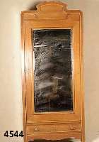 Schrank, deutsch, um 1900, Nußbaumfurnier, eintÜrig facettiert verspiegelt, Sockelschub- lade, original BeschlÄge, Inneneinrichtung mit ...