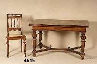 Ausziehtisch, deutsch, um 1900, Barockstil, Korpus Weichholz, Buche massiv, Nußbaumfurnier , auf Mahagoni gebeizt, ausziehbar, Beine mit schÖner ...