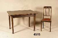 Tisch mit 6 StÜhlen, deutsch, um 1906/07, Jugendstil, Ausziehtisch Korpus Weichholz, Beine Eiche massiv, dazu 6 StÜhle, passend, Eiche massiv, ...