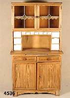 KÜchenschrank, deutsch, 1928-32, Zierbel- kiefer/Kiefer, Kernholz, Orig. Steingut- schieber, Gold berieben, getÖnte Bleiver- glasung, ...