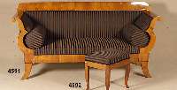 Sofa, im Biedermeierstil, Korpus Weichholz, Kirschbaum massiv, Kirschbaumfurnier, z.T. gespiegelt, nach dem Vorbild von 1830/40, wohnfertig, ...