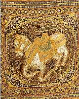 Asien, um 1920, ca. 40 x 38 cm, SchÄtzwert: 600.- EURO, EHZ: 2,