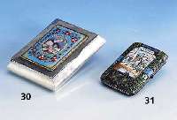 Zigarettenetui, Rußland, 84er Silber, um 1898-1912, Meistermarke Rutsch, Fedor, Petersburg, bt. emailliert in Cloisonne- technik, aufwendig, ...