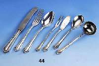61-teiliges Besteck, deutsch, Bremer Silber- warenfabrik, um 1910, 800er Silber, Modell Frederike, best. aus: 24 Gabeln, 18 Messer (Griffe ...