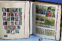 Briefmarken-Sammlung 1945-1973, Besatzungszonen und Bundesrepublik postfrisch, ungebraucht, gestempelt mit vielen guten An- fangsausgaben in ...