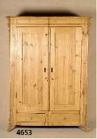 Spaltschrank, deutsch, um 1850/60, Weich- holzkorpus, Front auf Rahmen gearbeitet, aufgesezte Leisten im Louis-PHilippe-Stil spÄter, Sockel mit ...