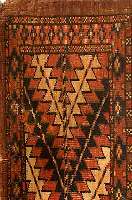 Yomuth Tasche, Turkmenistan, um 1880, Wolle auf Wolle, ca. 54 x 24 cm, EHZ: 2 SchÄtzwert:850 EURO.