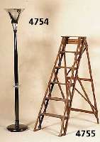 Bibliotheksleiter, England, um 1900, Hart- holz, gewachst, mit Klappmechanismus, sehr dekorativ, H. ca. 145 cm