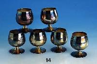 6 Cognacschwenker, deutsch, 925er Silber, total ca. 430 g, H ca. 8 cm, auch als Dessertkelche zu verwenden