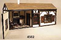 Puppenhaus, Eigenbau, 60/70er Jahre, Weichholz/Gipsplatten, Wohn u. Schlafzimmer, mit Fenster und reicher Inneneinrichtung, einzelne Teile um ...