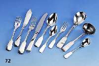 64-teiliges Besteck, 800er Silber, Spatenform, best. aus: 6 Menuemesser, 6 Menuegabeln, 6 SuppenlÖffel, 6 KaffeelÖffel, 6 Kuchengabeln, 6 ...