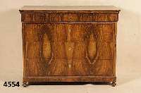 Kommode, sÜddeutsch, um 1835/45, wohl Pfalz, Korpus Weichholz, 4-schÜbig, obere Schublade abgesetzt, sehr schÖnes Rahmenbild, mit aus- ...