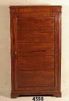 Schrank, wohl deutsch, um 1840/50, 1-tÜrig, sogenannter Blender, Mahagoni, teilweise ge- spiegelt, FÜllungen als vorgetÄuschte Schub- laden, ...