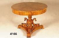 Prunktisch, Biedermeierstil, nach dem Vorbild von 1825, Korpus Weichholz, Kirschbaumfur- nier, vielfach gespiegelt, sternfÖrmig ange- ordnet, mit ...