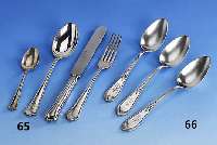 Besteck fÜr 6 Personen, deutsch, 800er Silber, Wilkens Bremen, 30er Jahre, nach dem Vorbild des sÄchs. Hofbestecks, best. aus: 6 Messer, 6 ...