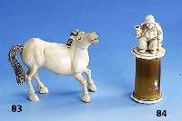 Elfenbeinskulptur "Pferd", China nach Tang- Vorbild, 30er Jahre, vollplastisch, H ca. 8 cm