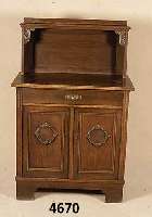 Kleine Anrichte, deutsch, um 1905/10, große NÄhe zu Darmstadt, Jugendstil, Korpus Weich- holz/Hartholz, Front und RÜckenteil auf Rahmen ...
