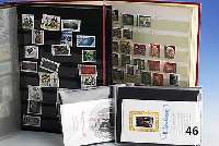 Briefmarkensammlung Deutschland, Überwiegend Deutsches Reich u. Bundesrepublik, in 9 Alben, dazu ca. 150 Briefe u. Ganzsachen mit teils ...