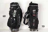 OGIO SPORT Golfbag, schwarzer Stoff, Modell Stinger, auf Standfuß, H ca. 93 cm, neuwertig