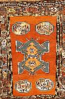 Azerbaijan, um 1930, Wolle auf Wolle, ca. 230 x 175 cm, SchÄtzwert: 1150.- EURO, EHZ: 3