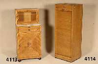 Rolladenschrank, deutsch, um 1910, Buche furniert, 7 EinlegebÖden, l. Altersspur- en, wohnfertig, ca. 120x45x37 cm