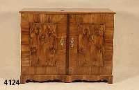 UrsprÜnglich FÄcherschrank, sÜddeutsch, um 1770/80, fÜr Kunstdrucke bzw. Sammlerschrank , auf Rahmen gearbeitet, Wurzelnußfurnier ge- ...