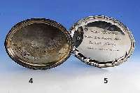 Ovales Tablett, Wilkens Bremen, 30er Jahre, 835er Silber, mit aufgelegten emaill. Emblemen von Automobilvereinen (ADAC, ACR und AVD) und ...